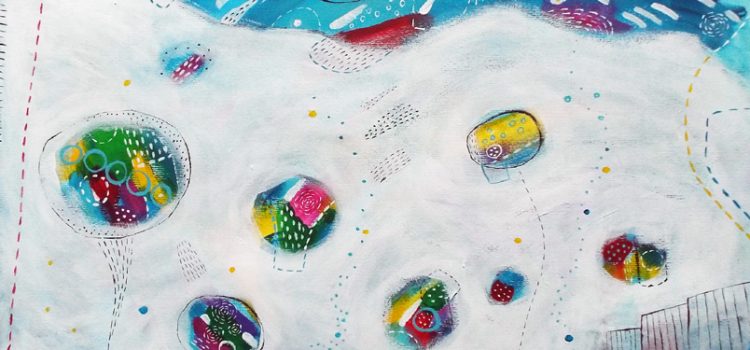 Jezioro marzeń II, akryl/ papier, wym