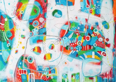 Pejzaż z czerwonym domem